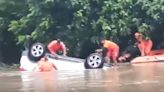 Bengal: Man dies as car swept away while crossing submerged bridge in Paschim Bardhaman