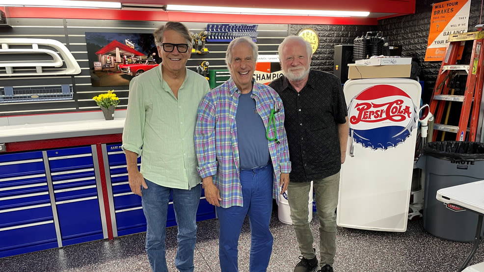 'Happy Days' stars Henry Winkler, Anson Williams and Donny Most visit Iola Car Show