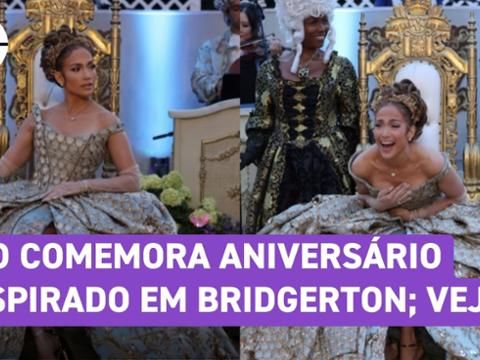 Jennifer Lopez faz festa de aniversário de 55 anos inspirada na série Bridgerton