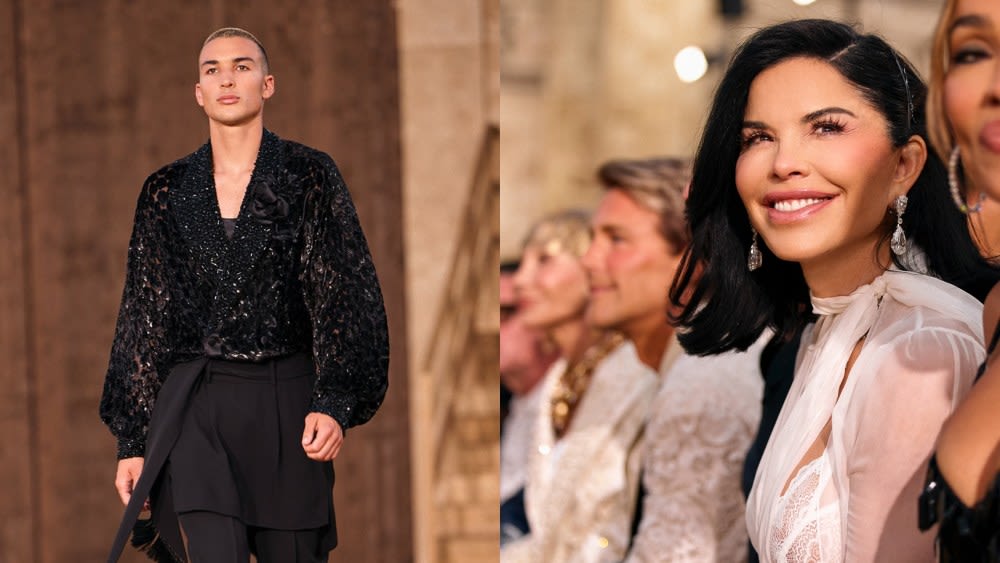 Lauren Sanchez Sits Front Row for Son Nikko Gonzalez’s Sparkling Runway Walk at Dolce & Gabbana’s Alta Sartoria 2024 Fashion Show