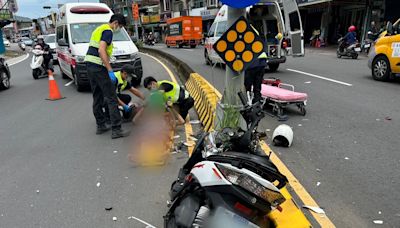 快訊/三峽死亡車禍！騎士高速自撞分隔島「整輛快解體人昏迷」送醫不治