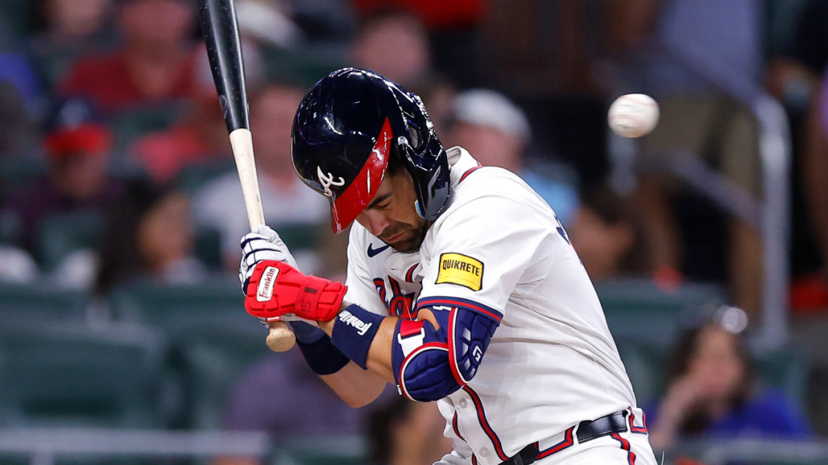 Braves infielder Whit Merrifield fumes after getting hit by pitch in head, then laments lack of retaliation