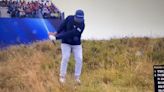 'He's hitting it on the run' Tour pro storms out The Open while hacking it on 8th hole