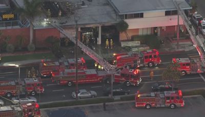 Fire damages LA County fire station