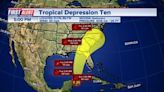 Tropical Depression 10 forms, expected to strengthen into a hurricane