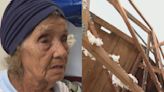 Mujer de 103 años pide ayuda de las autoridades luego que las tormentas destrozaran su hogar