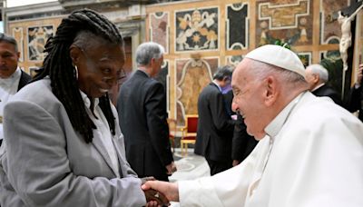 Whoopi Goldberg, Jimmy Fallon, Stephen Colbert among comedians to meet Pope Francis at the Vatican