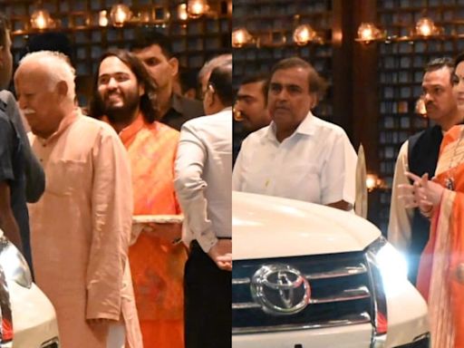 Mukesh and Nita Ambani Host Mohan Bhagwat at Antilia Ahead of Anant-Radhika's Wedding | Watch - News18