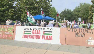 Gaza protest encampment set up at University of Texas at Dallas campus