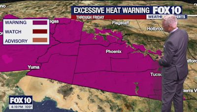 Arizona weather forecast: Excessive Heat Warning issued for 9 counties