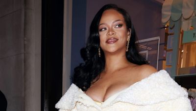 Rihanna’s Version of a Fall Coat? A Fluffy Bathrobe—Which She Wore Over Nothing Else.