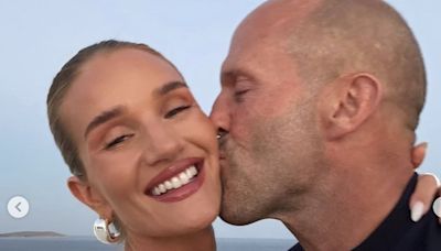 Rosie Huntington Whiteley packs on PDA with fiancé Jason Statham