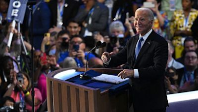 Biden dons Trump hat, jokes about his age and false rumors about Ohio pets during Pennsylvania trip