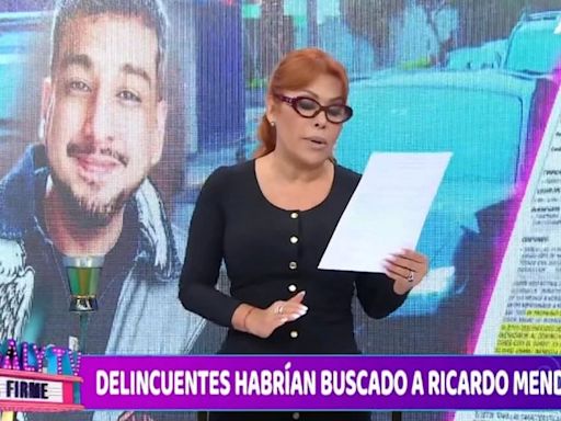 Magaly Medina advierte que querían secuestrar a Ricardo Mendoza: “Autos con gente armada y pasamontañas no es un robo”