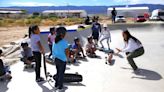 Navajo youth brush up on skateboarding skills during Modern Matriarch Skate Jam