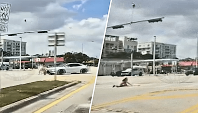 En video: Chofer arrolla a una mujer a plena luz del día y se da a la fuga