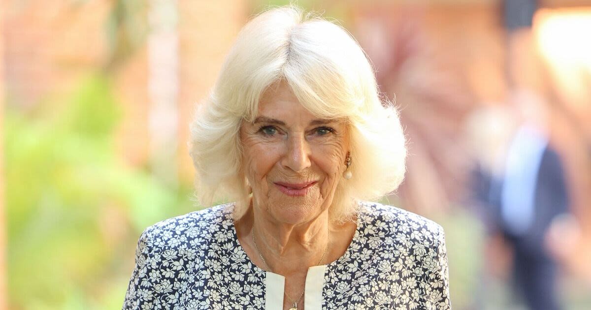 Camilla wows fans in floral dress as she visits school to celebrate reading