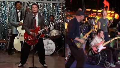 Michael J. Fox de "Volver al Futuro" reaparece en silla de ruedas y canta con Coldplay