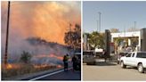 Ante incendio forestal cierran Garita de Tecate