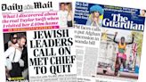 Newspaper headlines: PM wants end to 'meddling' on Rwanda and Met chief under fire