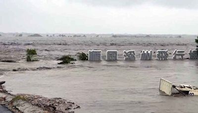 凱米颱風襲台致災性降雨 順風飛行場遭淹沒2人受困河道獲救 | 蕃新聞