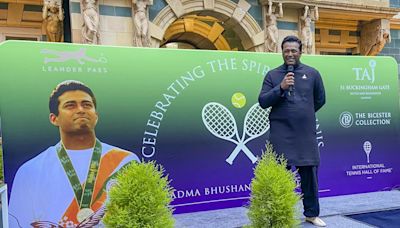 Hall of Famers Leander Paes, Vijay Amritraj and Richard Evans felicitated on sidelines of Wimbledon 2024
