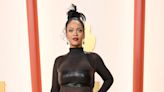 Pregnant Rihanna Stuns in Sheer All-Black Gown Ahead of Her Performance at Oscars 2023