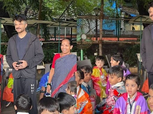 Anil Kapoor Relishes 'Back To School Feels', Enjoys Heartwarming Moment With School Kids- PIC