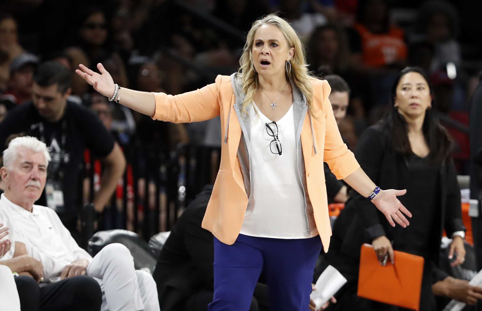 Former Spurs coach Becky Hammon named in discrimination suit against WNBA, Aces