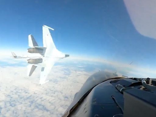 Insane Video Shows Reckless Russian Fighter Jet Rip Right Past an F-16