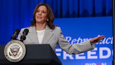 Kamala Harris says Trump to blame for Supreme Court abortion ruling