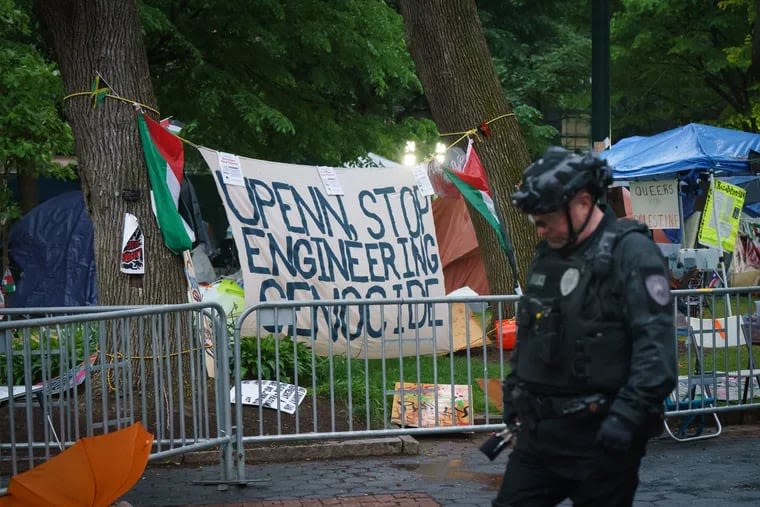Penn bans 24 nonaffiliated protesters arrested at pro-Palestinian encampment from campus