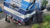 Waste Control truck falls in Longview sinkhole