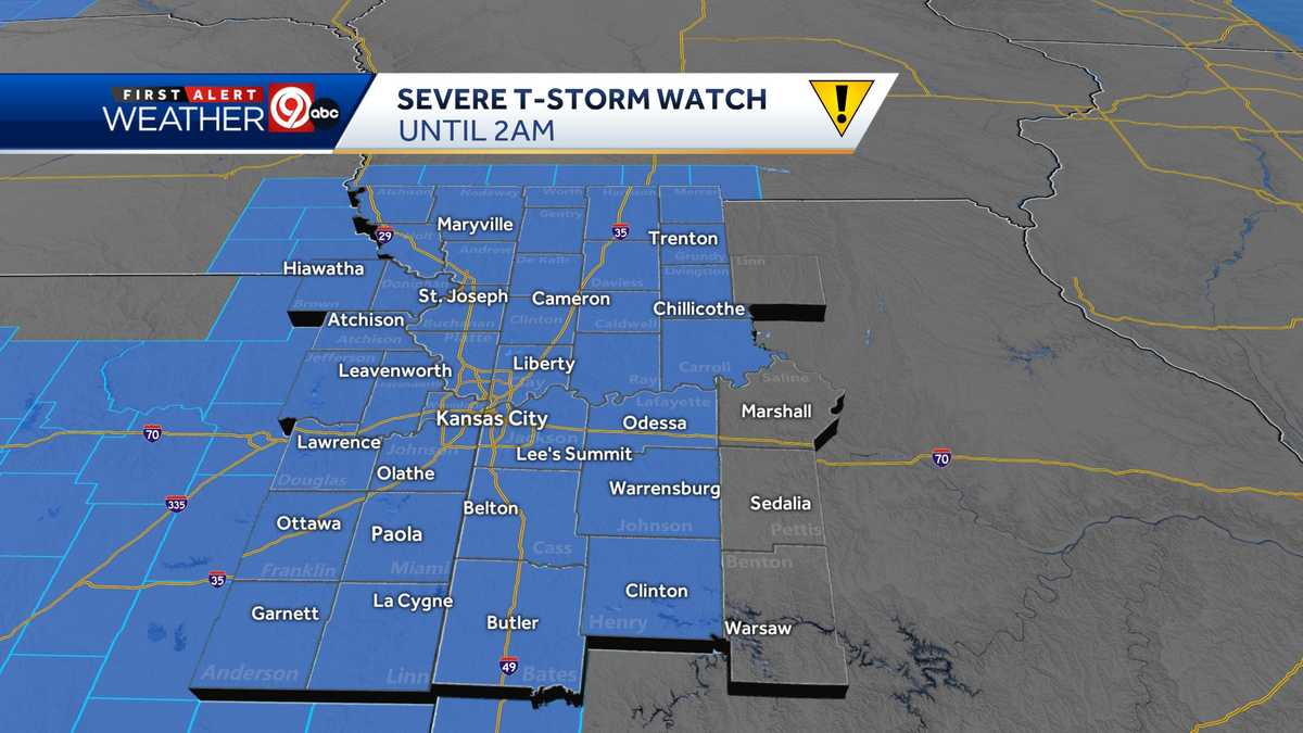 Impact Day: Severe thunderstorm watch in place for the KC metro until 2 a.m.