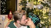 Derek Hough, Hayley Erbert Kiss on Christmas After Health Scare