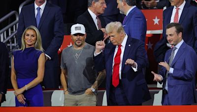 Jason Aldean, Brittany Aldean in family box with Trump at Republican National Convention