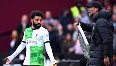 Mohamed Salah says there will be ‘fire’ if he speaks about apparent touchline argument with Jürgen Klopp