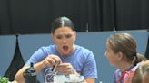 Miss Sparklers give gifts of encouragement to Miss Nebraska contestants