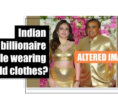 Indian tycoon Mukesh Ambani targeted by fake 'gold clothes' photo