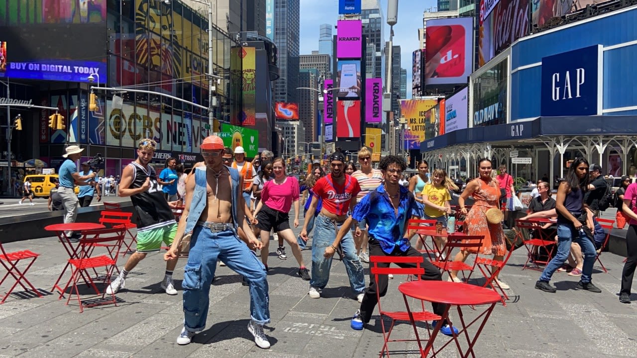 Flash mob in Times Square: Dancers jam out for new NYC series