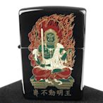 ZIPPO 日系~本金蒔繪-不動明王-傳統工藝加工打火機