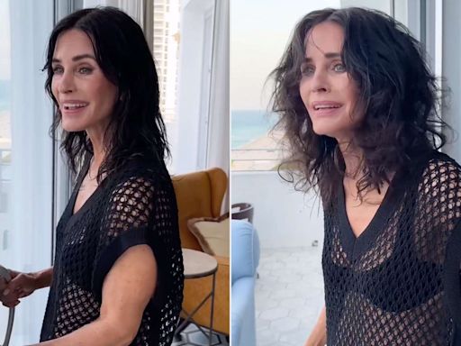 Courteney Cox Makes Fun of Her Humid Miami Hair with Famous Monica Geller Quote