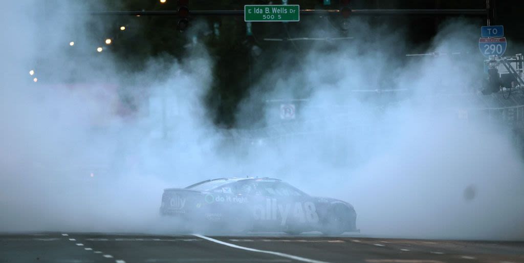 After Shocking Exits for Race Favorites, Alex Bowman Wins Shortened Chicago Street Race