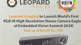 Leopard Imaging to Launch World's First RGB-IR High Resolution Stereo Camera Eagle 2 LI-VB1940-GM2A-119H at Embedded Vision...