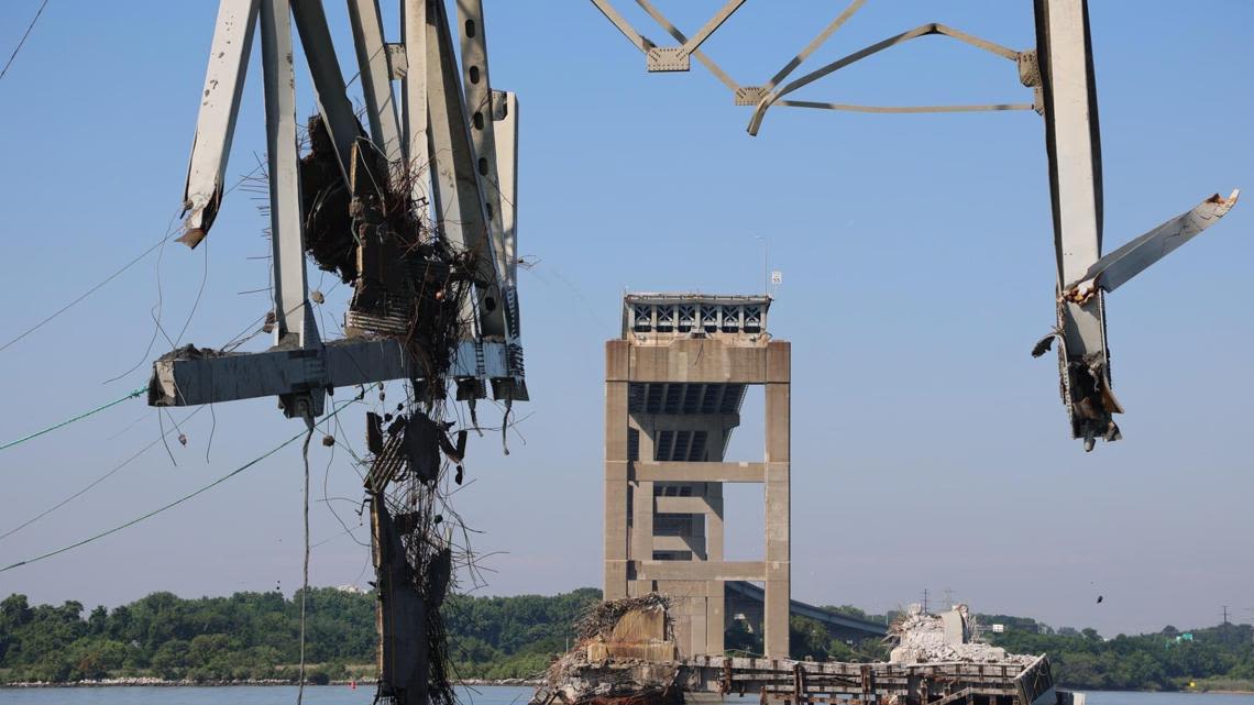 Key Bridge Collapse: Final large steel truss removed from Port of Baltimore