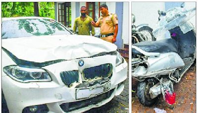 Woman killed as BMW driven by ‘Sena leader’s son’ hits bike