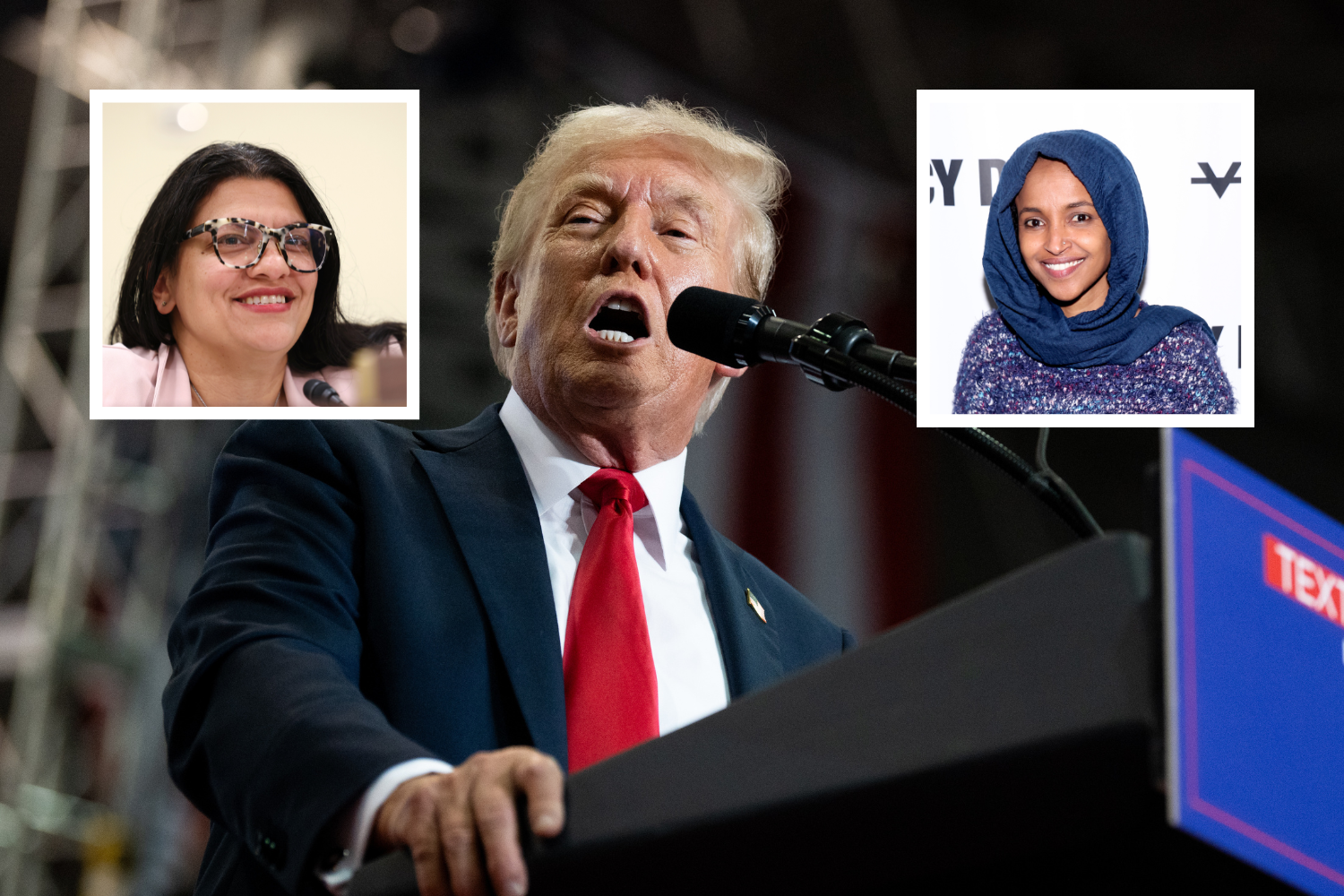 Donald Trump appears to mix up Ilhan Omar and Rashida Tlaib