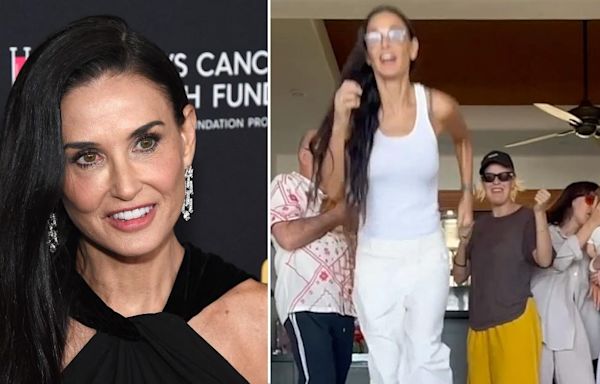 Demi Moore, 61, Shows Off Killer Bikini Body While on Tropical Vacation With Her Daughters: Photos