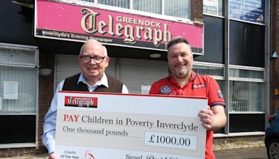 The Tele donates to Children in Poverty Inverclyde in its 10th anniversary year