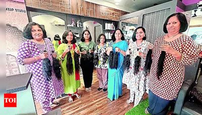 Seven women donate hair for cancer patients | Vadodara News - Times of India